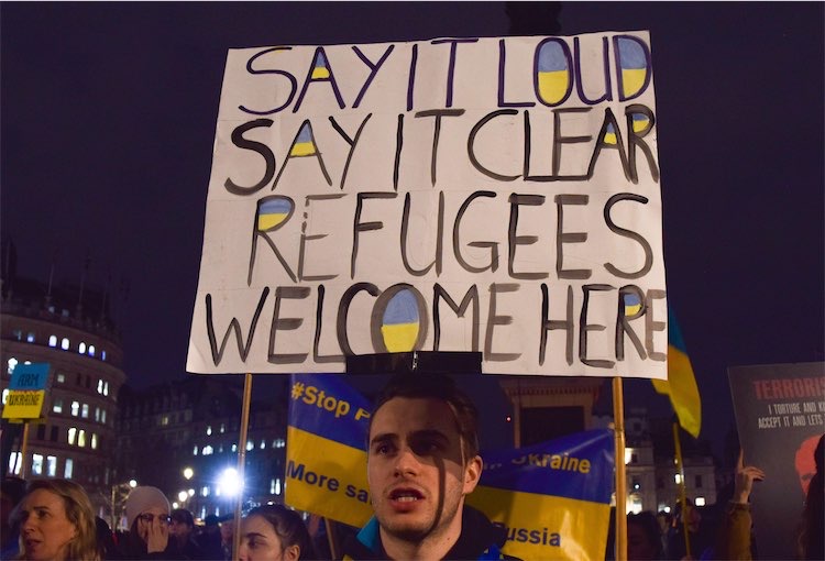 Ukraine refugee banner